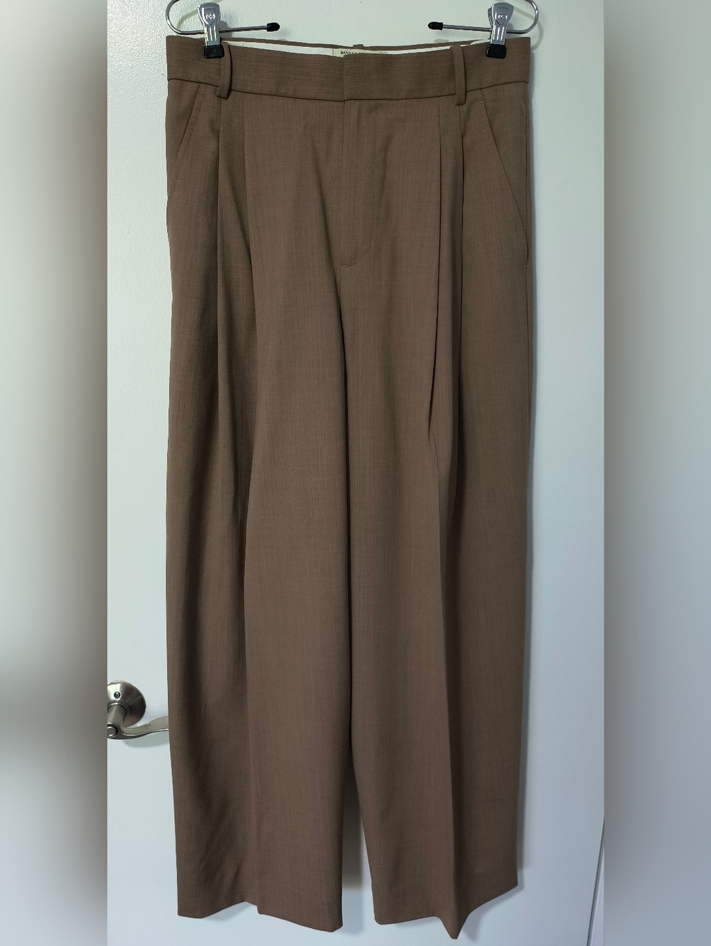 Banana Republic Siena Double Pleat Wide-Leg High-Waist Pants Sz 4 - Picture 2 of 5